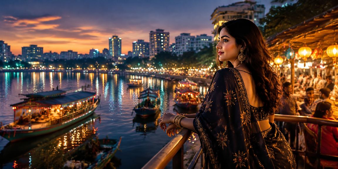ঢাকায় মোবাইল বেটিং অভিজ্ঞতার রাতের বাজার দৃশ্য